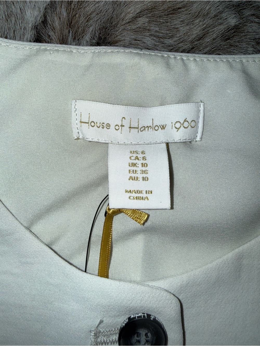 House of Harlow 1960 Cream Button-Down Top